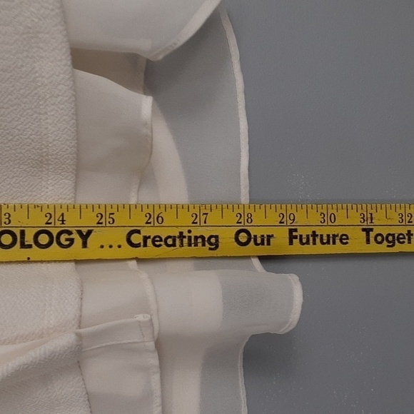 Ann Taylor Knit Sleeveless Flowy Cream Ivory Top - Picture 6 of 10